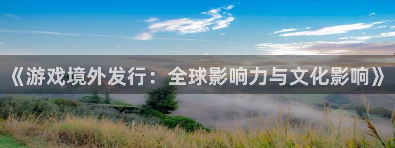 im电竞平台登录入口官网：《游戏境外发行：全球影响力与文化影响》
